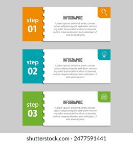 Business infographic design templates and data visualization with 3options.