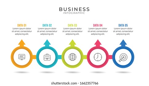 Business infographic design vector  can be used for workflow layout, diagram, annual report.