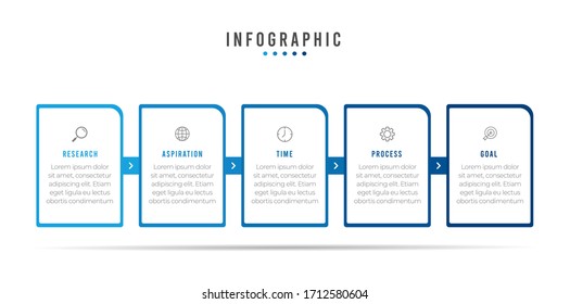 Business infographic design vector can be used for workflow layout, diagram, annual report.

