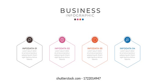 Business infographic design vector can be used for workflow layout, diagram, annual report. 