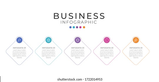 Business infographic design vector can be used for workflow layout, diagram, annual report. 