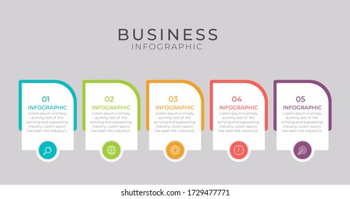 Business infographic design vector can be used for workflow layout, diagram, annual report.

