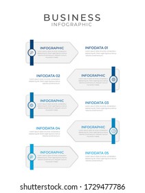 El vector de diseño de infografía de negocio se puede utilizar para diseño de flujo de trabajo, diagrama, informe anual.
