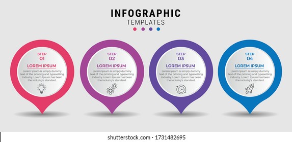 Business infographic design vector can be used for workflow layout, diagram, annual report.