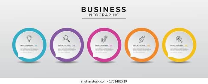 Business infographic design vector can be used for workflow layout, diagram, annual report.