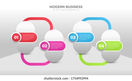 Business Infographic Design for Workflow, Layout, Process Diagram or Flow Chart