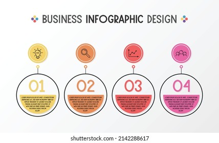 Business infographic. Diagram with icons. Vector