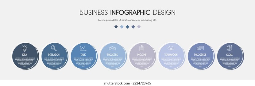 Business infographic. Diagram with icons. Vector