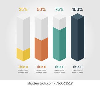 Business infographic diagram template with 4 options