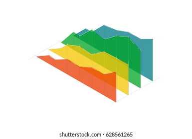 Business infographic diagram vector illustration isolated on white background. Financial diagram, analytical infochart icon