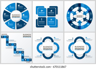 Business infographic diagrams set