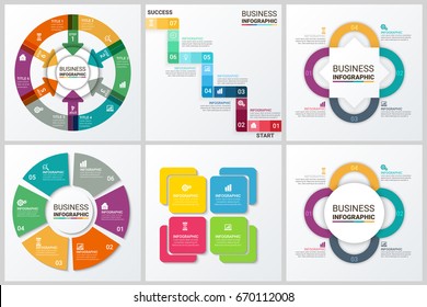 Business infographic diagrams set