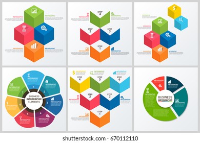 Business infographic diagrams set