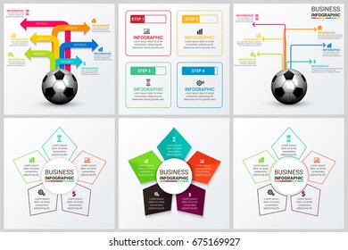 Business infographic diagrams set