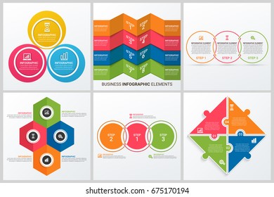 Business infographic diagrams set