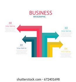 Business infographic with different steps
