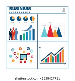 Business Infographic Digital Vector Template.