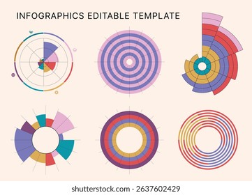 Business Infographic Editable Templates for Extensive Data Visualization. Simple creative Infographic vector elements, charts, diagrams, timeline, steps and options for Business Presentation.