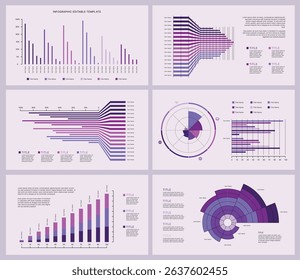 Business Infographic Editable Templates for Extensive Data Visualization. Simple creative Infographic vector elements, charts, diagrams, timeline, steps and options for Business Presentation.