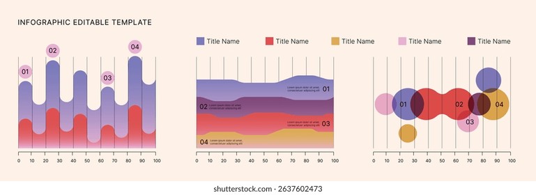 Business Infographic Editable Templates for Extensive Data Visualization. Simple creative Infographic vector elements, charts, diagrams, timeline, steps and options for Business Presentation.