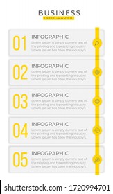 Business infographic element with 6 options, steps, number vector template design.