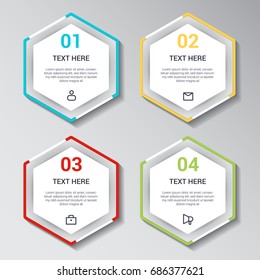 Business infographic element  template with editable element and flat color style