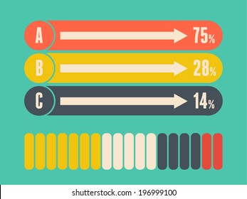 Infografische Elemente für Unternehmen.