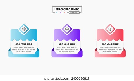 Business infographic elements with 3 steps or options