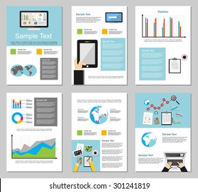 Business infographic elements. Business background. Brochure templates. Set of flyer design template.