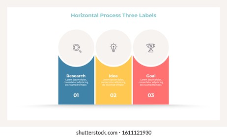 Business infographic elements. Banner with 3 options, columns. Vector chart.