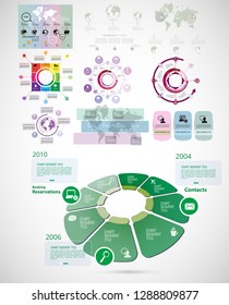 Business infographic elements data visualization vector design