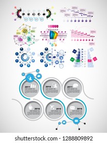 Business infographic elements data visualization vector design