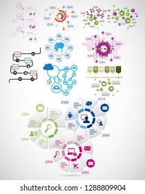 Business infographic elements data visualization vector design