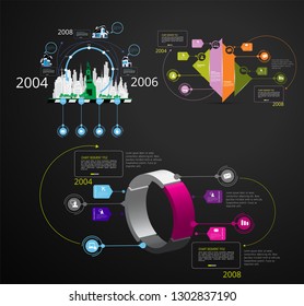 Business infographic elements data visualization vector design.