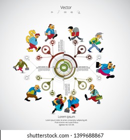 Business infographic elements data visualization vector design