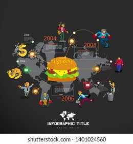 Business infographic elements data visualization vector design