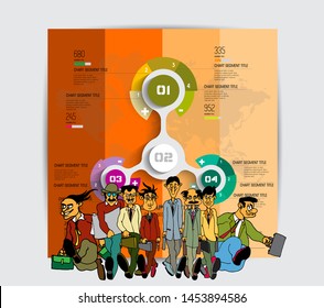 Business infographic elements data visualization vector design