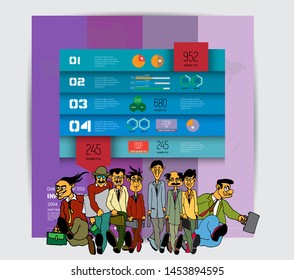 Business infographic elements data visualization vector design