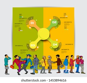 Business infographic elements data visualization vector design