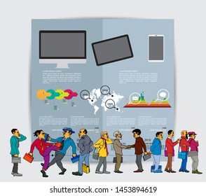 Business infographic elements data visualization vector design