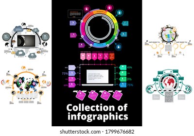 Business infographic elements data visualization vector design