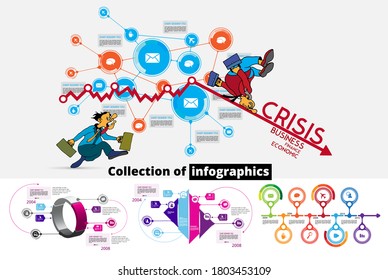 Diseño vectorial de visualización de datos de elementos de infografía de negocios
