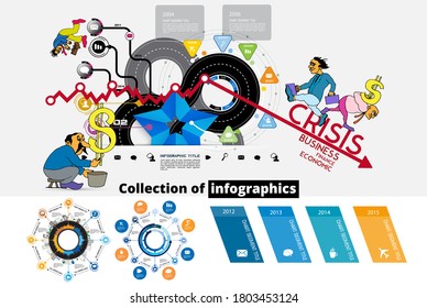 Business infographic elements data visualization vector design