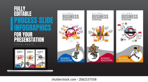 Business infographic elements data visualization vector design