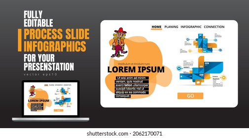 Business infographic elements data visualization vector design.