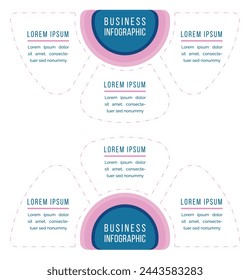 Business Infographic elements design 3 steps, objects, options or elements business information