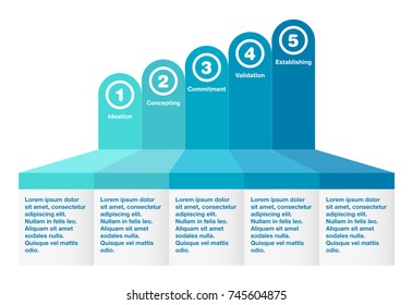 Business infographic elements, diagram, graph, presentation, chart. Business concept infographics with 5 steps, growing process. Vector illustration template