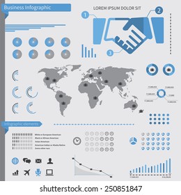 business infographic elements, on white background 