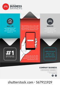 Business infographic elements with room for layout and text. Vector illustration