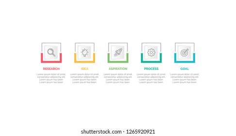 Business infographic. Infographic elements template. Vector illustration. Abstract elements of graph. Modern. Diagram with steps, options, parts or process. Creative concept for infographic. - Vector